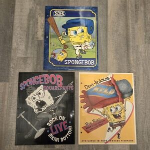 Set of 3 2004 SpongeBob Folders